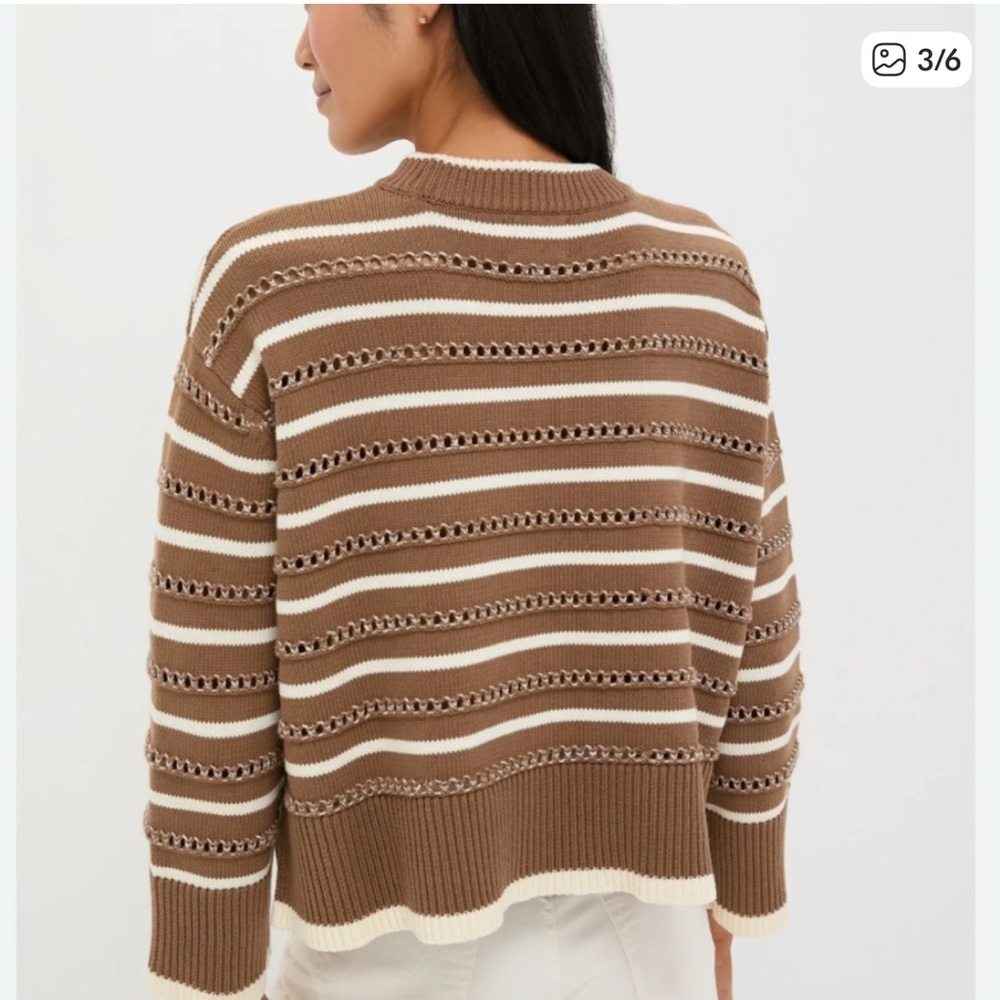 Tuckernuck Brown and Cream Striped Sweater - Picture 3 of 7